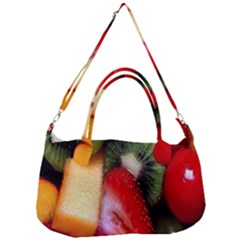 Fruits, Food, Green, Red, Strawberry, Yellow Removable Strap Handbag by nateshop