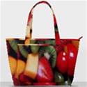 Fruits, Food, Green, Red, Strawberry, Yellow Back Pocket Shoulder Bag  View1