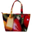 Fruits, Food, Green, Red, Strawberry, Yellow Back Pocket Shoulder Bag  View2