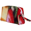 Fruits, Food, Green, Red, Strawberry, Yellow Wristlet Pouch Bag (Large) View2