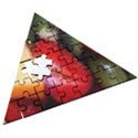 Fruits, Food, Green, Red, Strawberry, Yellow Wooden Puzzle Triangle View3