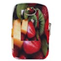 Fruits, Food, Green, Red, Strawberry, Yellow Belt Pouch Bag (Small) View2