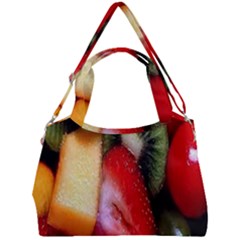 Fruits, Food, Green, Red, Strawberry, Yellow Double Compartment Shoulder Bag by nateshop