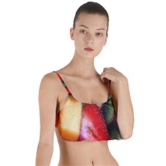 Fruits, Food, Green, Red, Strawberry, Yellow Layered Top Bikini Top  by nateshop