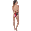 Fruits, Food, Green, Red, Strawberry, Yellow Tie Strap One Piece Swimsuit View2