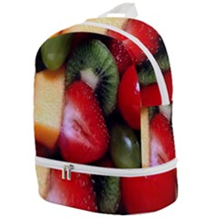 Fruits, Food, Green, Red, Strawberry, Yellow Zip Bottom Backpack by nateshop