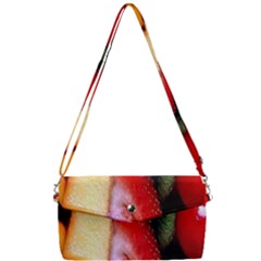 Fruits, Food, Green, Red, Strawberry, Yellow Removable Strap Clutch Bag by nateshop