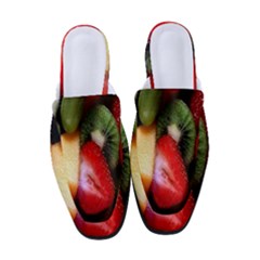 Fruits, Food, Green, Red, Strawberry, Yellow Women s Classic Backless Heels by nateshop