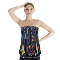 Inspired By The Colours And Shapes Strapless Top by nateshop