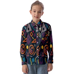 Inspired By The Colours And Shapes Kids  Long Sleeve Shirt by nateshop