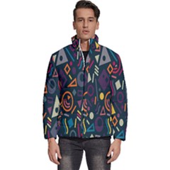 Inspired By The Colours And Shapes Men s Puffer Bubble Jacket Coat by nateshop