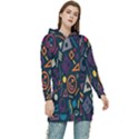 Inspired By The Colours And Shapes Women s Long Oversized Pullover Hoodie View1