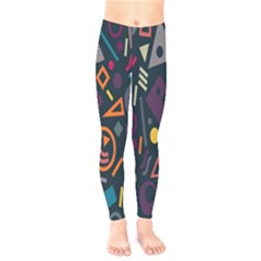 Inspired By The Colours And Shapes Kids  Classic Winter Leggings by nateshop