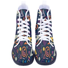 Inspired By The Colours And Shapes Women s High-top Canvas Sneakers by nateshop