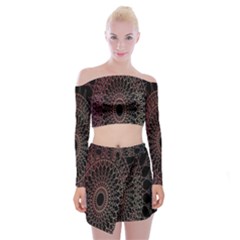 Mandala   Lockscreen , Aztec Off Shoulder Top With Mini Skirt Set by nateshop