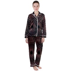 Mandala   Lockscreen , Aztec Women s Long Sleeve Satin Pajamas Set	 by nateshop