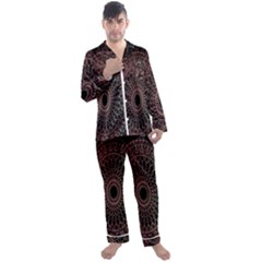 Mandala   Lockscreen , Aztec Men s Long Sleeve Satin Pajamas Set by nateshop