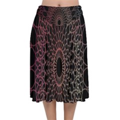 Mandala   Lockscreen , Aztec Velvet Flared Midi Skirt by nateshop