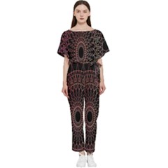 Mandala   Lockscreen , Aztec Batwing Lightweight Chiffon Jumpsuit by nateshop