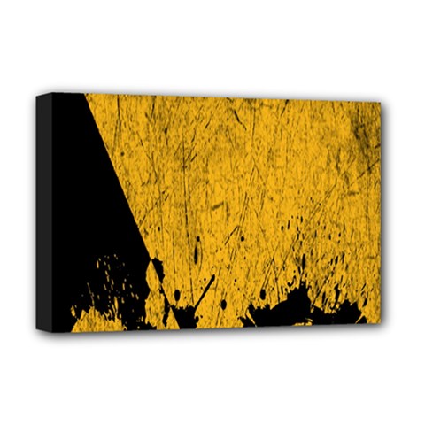 Yellow Best, Black, Black And White, Emoji High Deluxe Canvas 18  X 12  (stretched) by nateshop