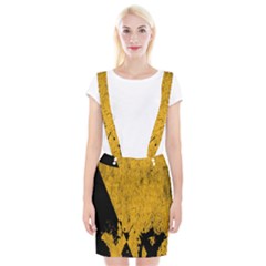 Yellow Best, Black, Black And White, Emoji High Braces Suspender Skirt by nateshop