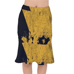 Yellow Best, Black, Black And White, Emoji High Short Mermaid Skirt by nateshop