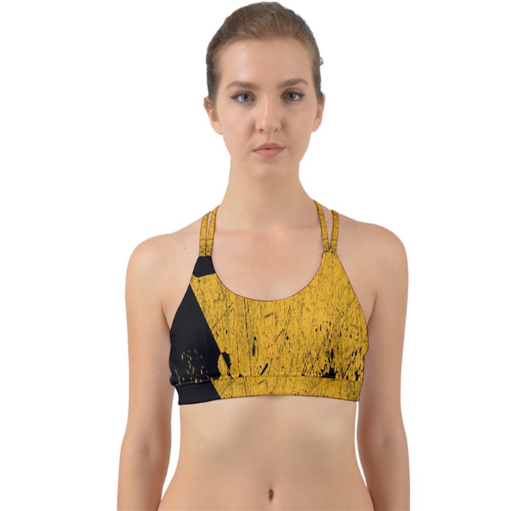 Yellow Best, Black, Black And White, Emoji High Back Web Sports Bra