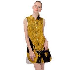 Yellow Best, Black, Black And White, Emoji High Sleeveless Shirt Dress by nateshop