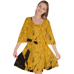 Yellow Best, Black, Black And White, Emoji High Velour Kimono Dress by nateshop