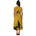 Yellow Best, Black, Black And White, Emoji High Sleeveless Round Neck Midi Dress View4