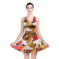 Cartoons, Disney, Merry Christmas, Minnie Reversible Skater Dress by nateshop