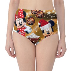 Cartoons, Disney, Merry Christmas, Minnie Classic High-waist Bikini Bottoms by nateshop