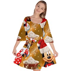 Cartoons, Disney, Merry Christmas, Minnie Velour Kimono Dress