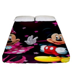 Cartoons, Disney, Mickey Mouse, Minnie Fitted Sheet (king Size) by nateshop