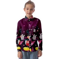 Cartoons, Disney, Mickey Mouse, Minnie Kids  Long Sleeve Shirt by nateshop