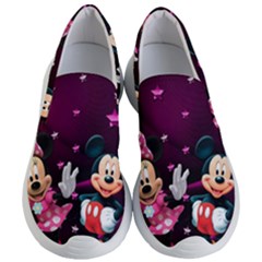 Cartoons, Disney, Mickey Mouse, Minnie Women s Lightweight Slip Ons by nateshop