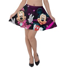 Cartoons, Disney, Mickey Mouse, Minnie Velvet Skater Skirt by nateshop