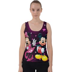 Cartoons, Disney, Mickey Mouse, Minnie Velvet Tank Top by nateshop