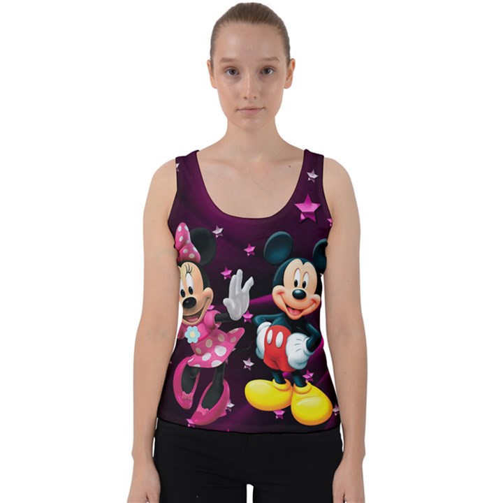 Cartoons, Disney, Mickey Mouse, Minnie Velvet Tank Top