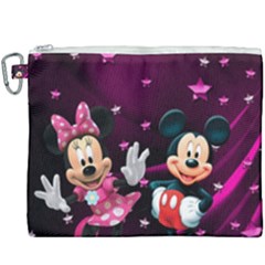 Cartoons, Disney, Mickey Mouse, Minnie Canvas Cosmetic Bag (xxxl) by nateshop