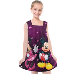 Cartoons, Disney, Mickey Mouse, Minnie Kids  Cross Back Dress by nateshop