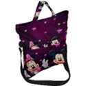 Cartoons, Disney, Mickey Mouse, Minnie Fold Over Handle Tote Bag View1