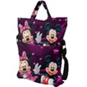 Cartoons, Disney, Mickey Mouse, Minnie Fold Over Handle Tote Bag View2