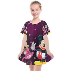 Cartoons, Disney, Mickey Mouse, Minnie Kids  Smock Dress by nateshop