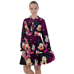 Cartoons, Disney, Mickey Mouse, Minnie All Frills Chiffon Dress by nateshop