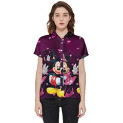 Cartoons, Disney, Mickey Mouse, Minnie Short Sleeve Pocket Shirt by nateshop