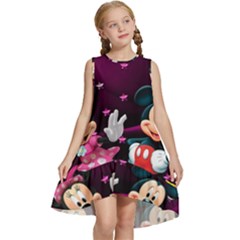 Cartoons, Disney, Mickey Mouse, Minnie Kids  Frill Swing Dress by nateshop