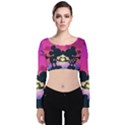 Mickey And Minnie, Mouse, Disney, Cartoon, Love Velvet Long Sleeve Crop Top View1