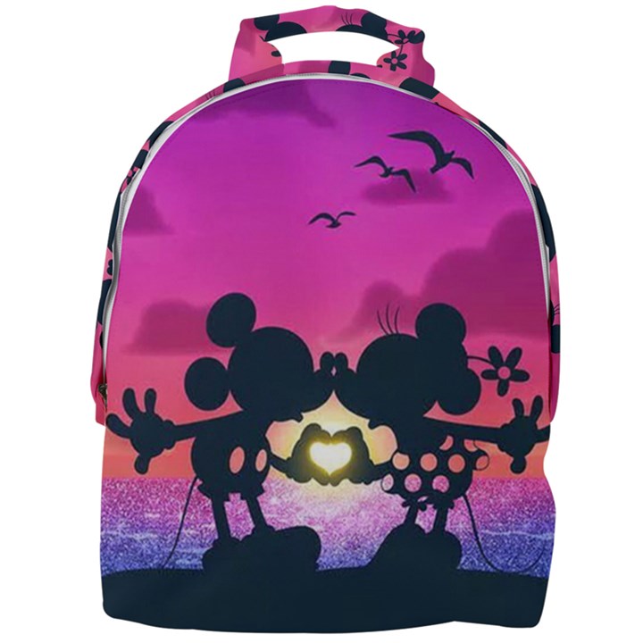 Mickey And Minnie, Mouse, Disney, Cartoon, Love Mini Full Print Backpack