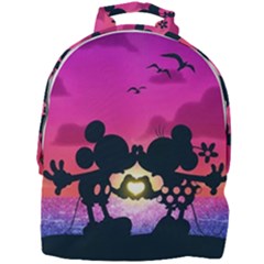 Mickey And Minnie, Mouse, Disney, Cartoon, Love Mini Full Print Backpack by nateshop